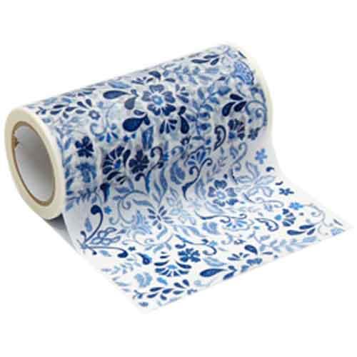 日本decolfa室內裝潢紙膠帶－藍碎花M3706 （寬度10cm）
