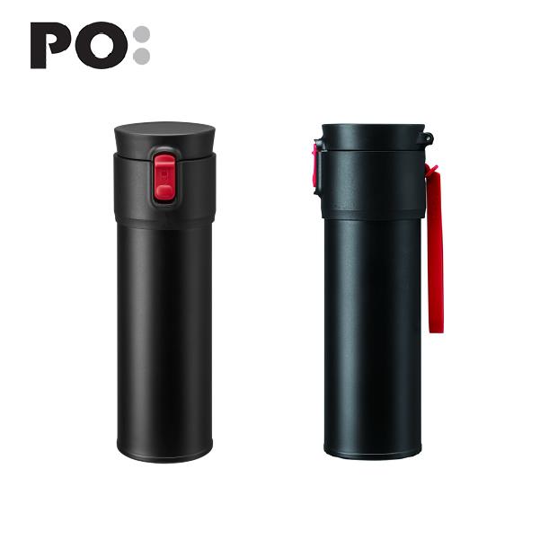 【PO:Selected】丹麥保溫泡茶杯470ml （內建瓶蓋過濾茶葉裝置） （黑+紅）