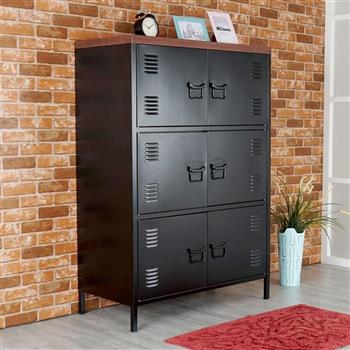 《YoStyle》特爾工業風六門置物櫃