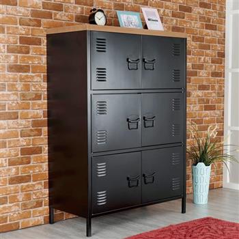 《YoStyle》特爾工業風六門置物櫃