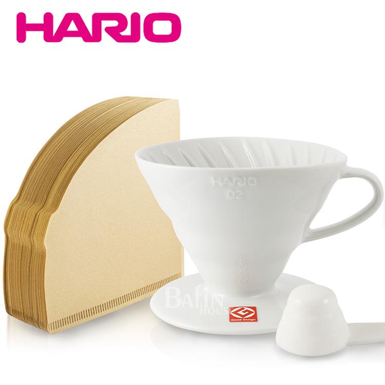 【日本 HARIO】 1－2人份 有田燒陶瓷濾杯+無漂白01濾紙100張