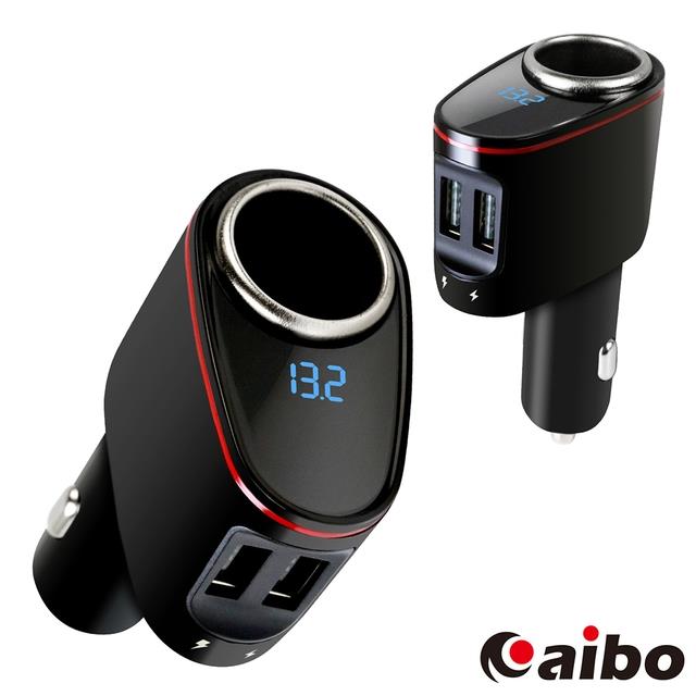 aibo ABQ32 QC3.0多功能急速車用充電器（點菸孔+雙USB+電瓶檢測）