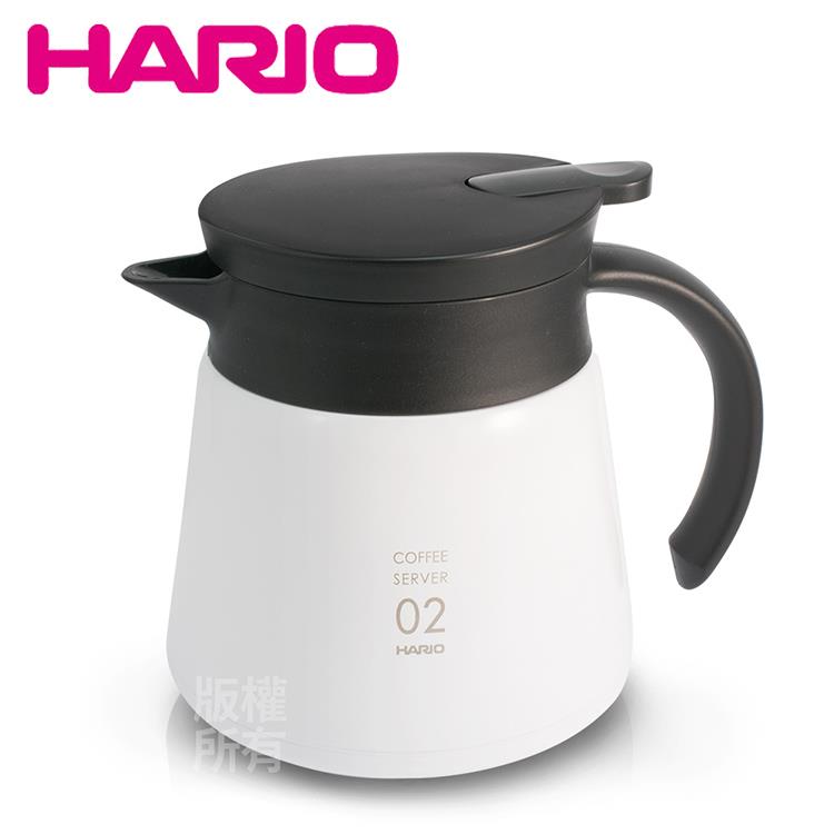 【HARIO】不鏽鋼真空咖啡保溫壺－白 （VHS－60W）