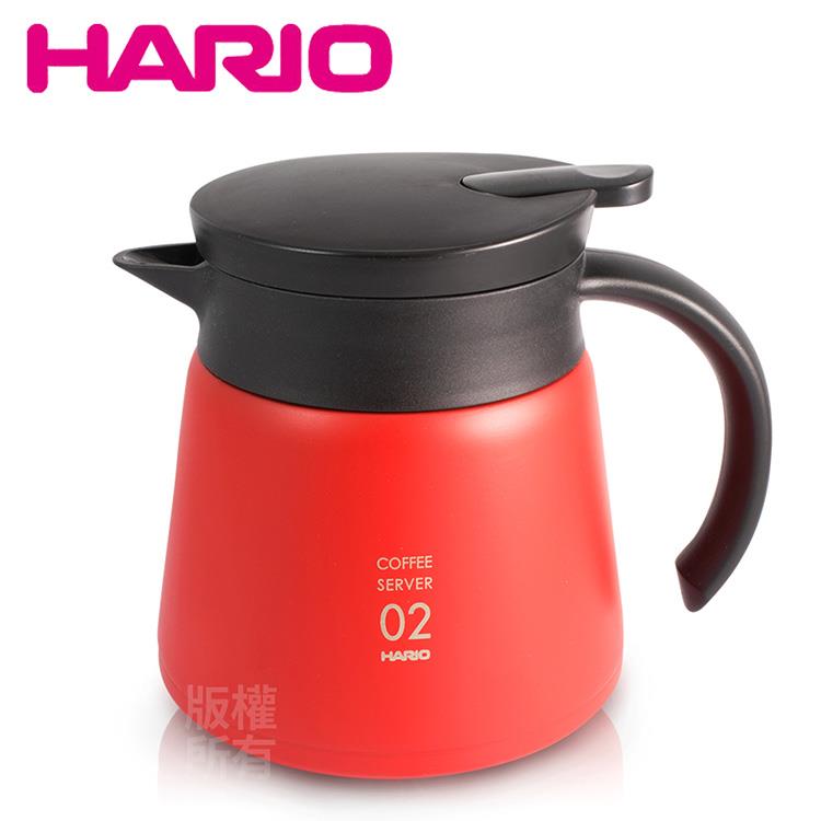 【HARIO】不鏽鋼真空咖啡保溫壺－紅 （VHS－60R）