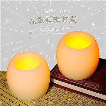 LED球杯造型蠟燭燈（4入）－光面（粉）【金石堂、博客來熱銷】