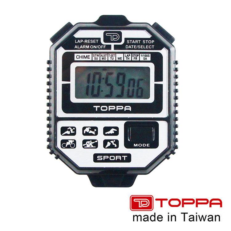 【TOPPA】台灣製訓練用運動電子碼錶 1/100秒跑錶 CL－066