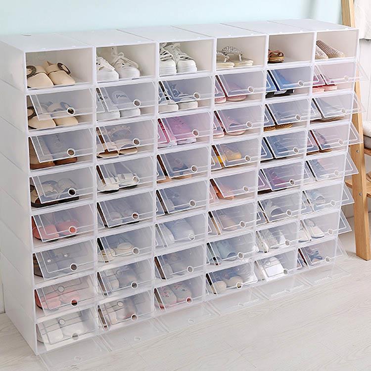 DIY組裝翻蓋式收納鞋盒（2入1組）