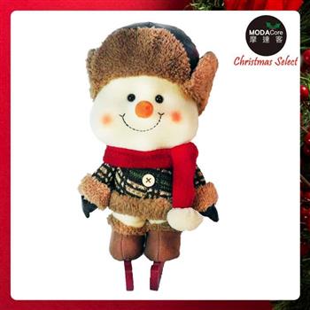 摩達客聖誕大頭雪人玩偶擺飾(反摺毛邊帽款)【金石堂、博客來熱銷】