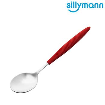 【韓國sillymann】 100%鉑金矽膠精品手感湯匙（紅）【金石堂、博客來熱銷】