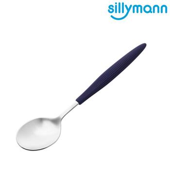 【韓國sillymann】 100%鉑金矽膠精品手感湯匙（藍）【金石堂、博客來熱銷】
