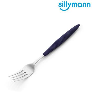 【韓國sillymann】 100%鉑金矽膠精品手感叉子（藍）【金石堂、博客來熱銷】
