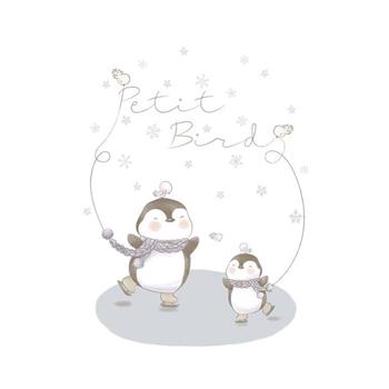 韓國Petit Bird竹纖維嬰幼兒防水保潔床墊—企鵝家族~【金石堂、博客來熱銷】