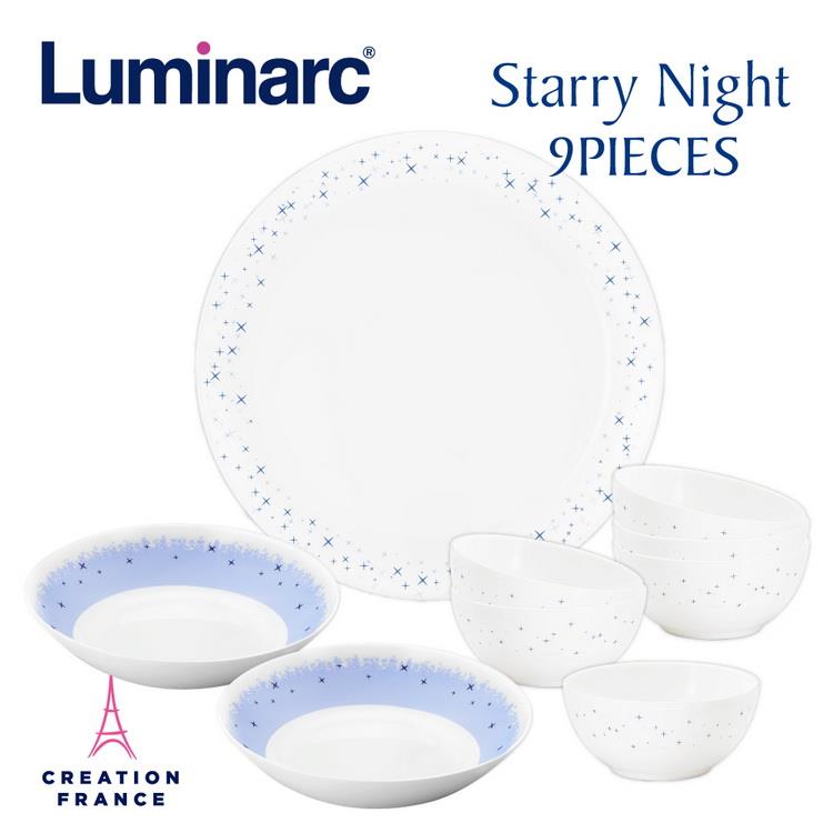 【Luminarc 樂美雅】璀璨星空9件式餐具組