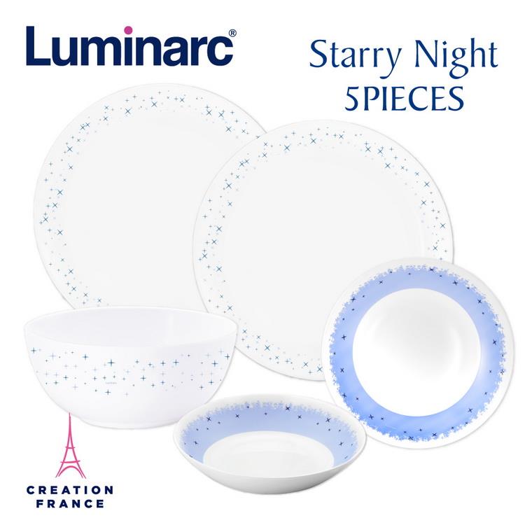 【Luminarc 樂美雅】璀璨星空5件式餐具組