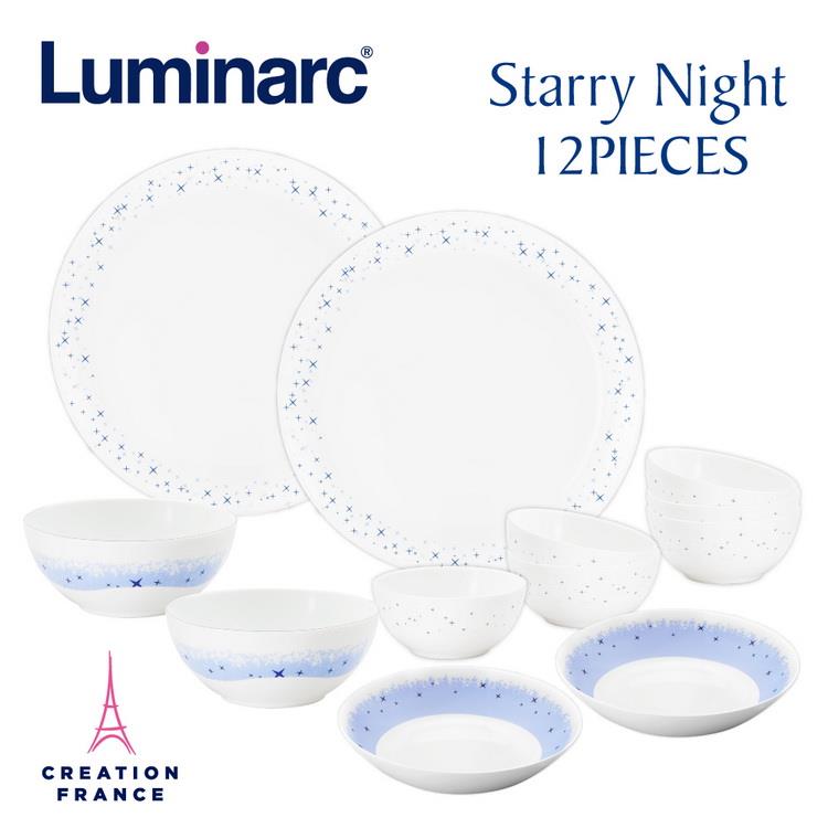 【Luminarc 樂美雅】璀璨星空12件式餐具組