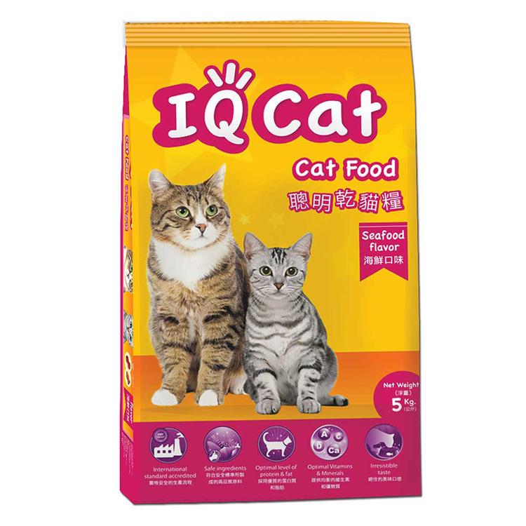 【IQ Cat】聰明乾貓糧 － 海鮮口味成貓配方 5kg