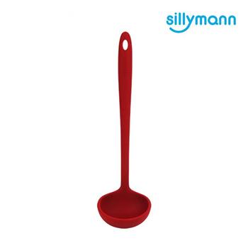 【韓國sillymann】 100%鉑金矽膠精品一體成型湯勺（紅）【金石堂、博客來熱銷】