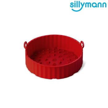 【韓國sillymann】 100%鉑金矽膠氣炸鍋烘烤籃（紅）－M