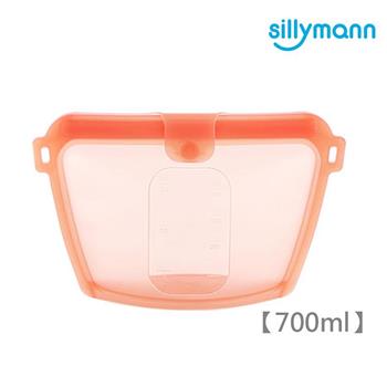 【韓國sillymann】 100%鉑金矽膠密封袋（橘紅）－700ml【金石堂、博客來熱銷】