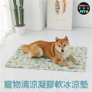 【摩達客】清涼凝膠軟冰涼墊（綠色森林S號）－夏日解暑首選熱銷品