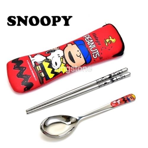 【Snoopy快樂時光】不鏽鋼環保餐具組