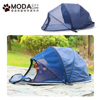 摩達客寵物－DODOPET寵物帳篷防蚊帳－深藍色半網罩款【金石堂、博客來熱銷】