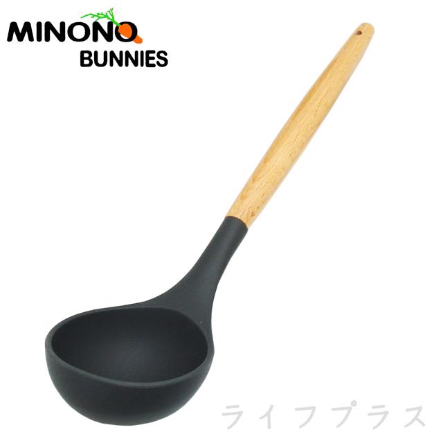 米諾諾不沾鍋櫸木矽膠湯勺－2入