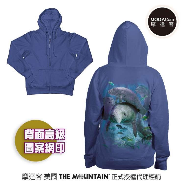 摩達客 預購 美國進口The Mountain 棲息海牛群 女版長袖連帽外套