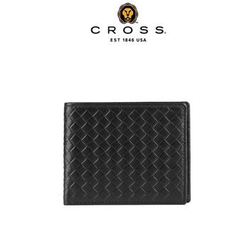 CROSS 限量2折 頂級小牛皮編織紋8卡男用皮夾 全新專櫃展示品（附原廠送禮提袋）【金石堂、博客來熱銷】