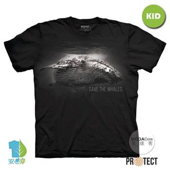 【摩達客】美國The Mountain保育系列拯救鯨魚 兒童黑色純棉短袖T恤【金石堂、博客來熱銷】