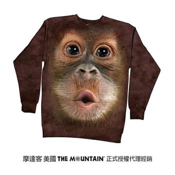 【摩達客】美國進口The Mountain 可愛猩猩臉 厚棉休閒運動衫【金石堂、博客來熱銷】