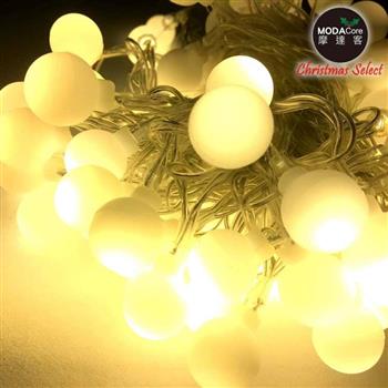 摩達客_浪漫療癒100燈LED小圓球珍珠燈串（暖白光透明線/USB接頭_贈豆腐頭插頭）聖誕燈（預購）【金石堂、博客來熱銷】