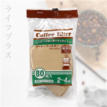Kyowa日本製無漂白咖啡濾紙－2~4杯用－80枚入×6包【金石堂、博客來熱銷】