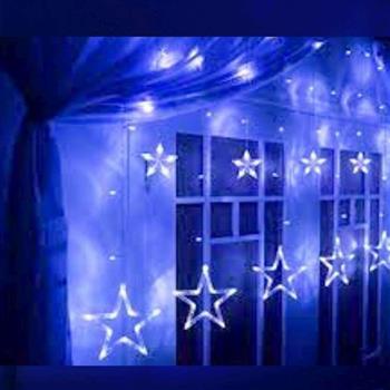 摩達客－LED燈造型滿天星星窗簾燈聖誕情境燈_藍白光透明線 | 附贈IC控制器_插電式【金石堂、博客來熱銷】