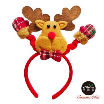 摩達客耶誕派對－舉手歡慶麋鹿聖誕髮箍【金石堂、博客來熱銷】