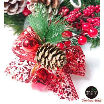 摩達客－9cm聖誕派對裝飾紅色蝴蝶結六入組－禮物包裝適用【金石堂、博客來熱銷】