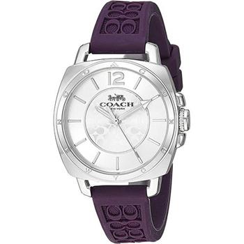COACH 時尚矽膠錶帶腕錶－紫【金石堂、博客來熱銷】