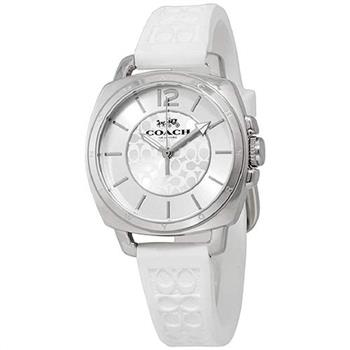 COACH 時尚矽膠錶帶腕錶－白【金石堂、博客來熱銷】