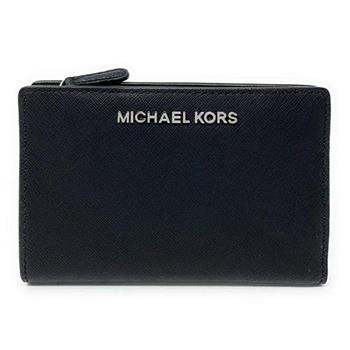 MICHAEL KORS 皮革卡片零錢包－黑【金石堂、博客來熱銷】