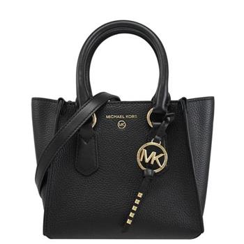 MICHAEL KORS 荔枝紋皮革兩用包－黑