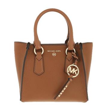 MICHAEL KORS 荔枝紋皮革兩用包－焦糖