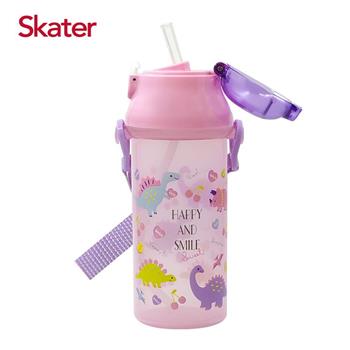 Skater吸管銀離子水壺（480ml）粉粉龍