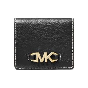 MARC JACOBS 專櫃款兩褶皮革短夾－黑