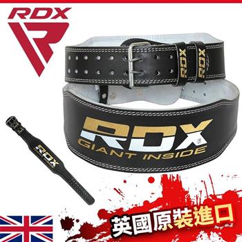 【英國RDX】塞勒涅 牛皮革4吋絨面健身腰帶/健力/舉重/重訓腰帶（WBS－4R）