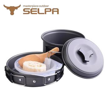 【韓國SELPA】戶外不沾鍋設計鋁合金鍋具六件組/旅行/露營【金石堂、博客來熱銷】