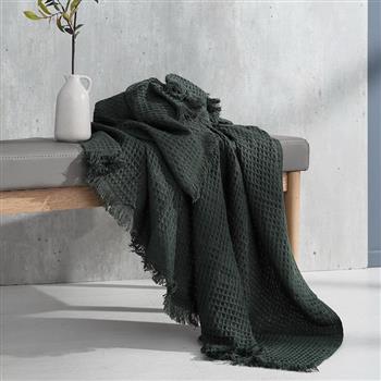 MONTAGUT－華夫格針織毯（150x180cm）/霧霾綠【金石堂、博客來熱銷】
