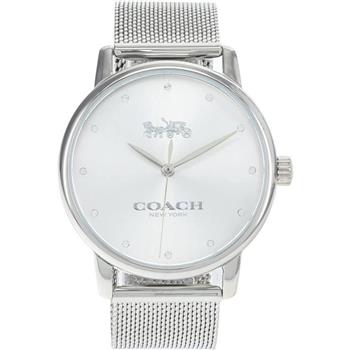 COACH 時尚米蘭式腕錶－銀色【金石堂、博客來熱銷】