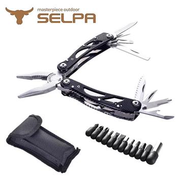【韓國SELPA】精鋼鍛造 蒼狼萬用工具/鉗子/一字起子/開瓶器/錐子/指甲刀/瑞士刀（兩色任選）