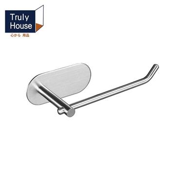 【Truly House】免打孔304不鏽鋼短版毛巾架/紙巾架/衛生紙架/無痕貼