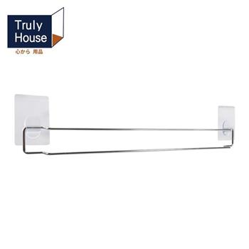 【Truly House】免打孔不鏽鋼拖鞋收納架/毛巾架/拖鞋架/無痕貼